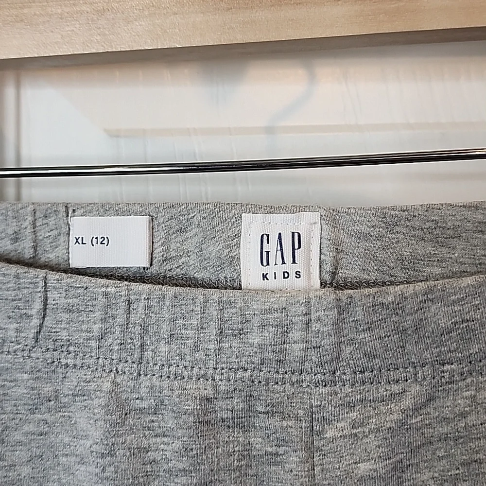 GAP Kids Heathered Gray and Pink Leggings 2 Piece Lot, Girls Size XL (12)
